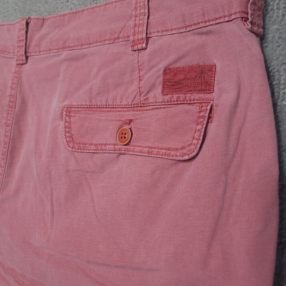 IZOD Saltwater Stretch Mens 38 Cargo Shorts Chino Red 10.5” Inseam - Picture 4 of 14